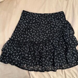 Altar'd State Black and White Skater Mini Skirt